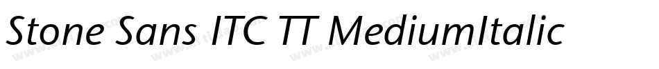 Stone Sans ITC TT MediumItalic字体转换
